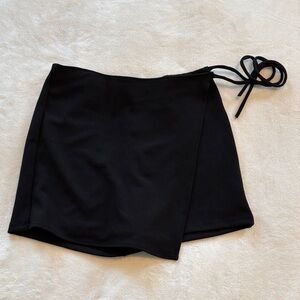Papaya Black Skirt with Stylish Detail